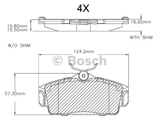Bosch F 03A 150 017 Гальмівні колодки, комплект F03A150017: Купити в Україні - Добра ціна на EXIST.UA!