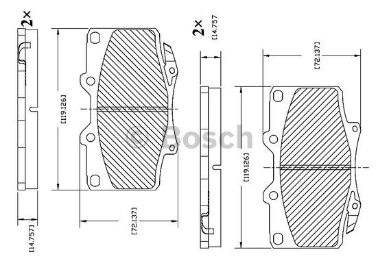 Bosch F 03B 150 015 Гальмівні колодки, комплект F03B150015: Купити в Україні - Добра ціна на EXIST.UA!
