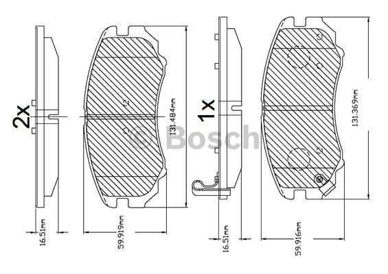 Bosch F 03B 150 106 Гальмівні колодки, комплект F03B150106: Купити в Україні - Добра ціна на EXIST.UA!
