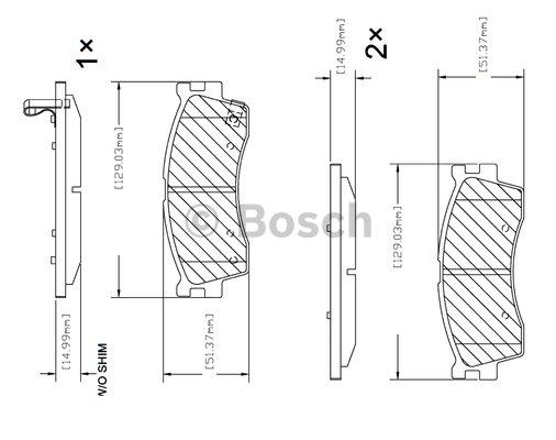 Bosch F 03B 150 310 Гальмівні колодки, комплект F03B150310: Купити в Україні - Добра ціна на EXIST.UA!