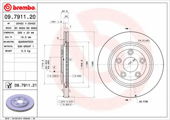 Breco BS 9062 Диск гальмівний задній вентильований BS9062: Купити в Україні - Добра ціна на EXIST.UA!