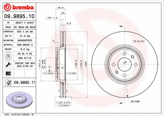 Купити Brembo 09989510 – суперціна на EXIST.UA!