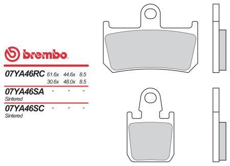 07YA46RC Brembo Колодки гальмівні, комплект