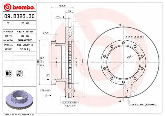 Купити Brembo 09B32530 – суперціна на EXIST.UA!