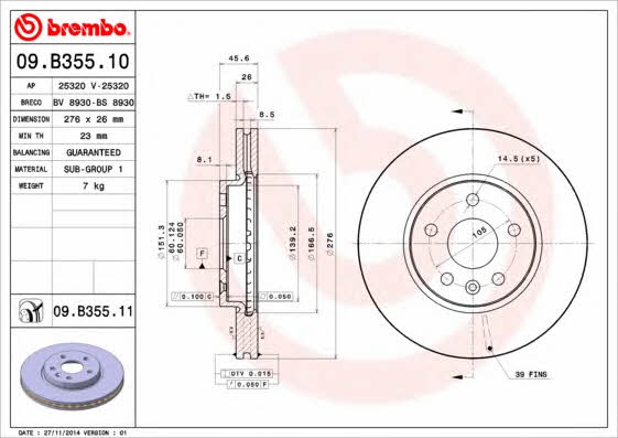 Купить Brembo 09B35510 – отличная цена на EXIST.UA!
