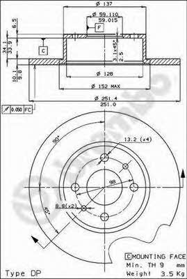 Купить Brembo 08312614 – отличная цена на EXIST.UA!