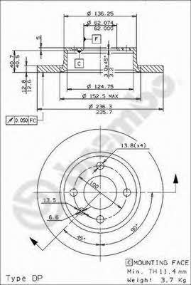 Купить Brembo 08524324 – отличная цена на EXIST.UA!