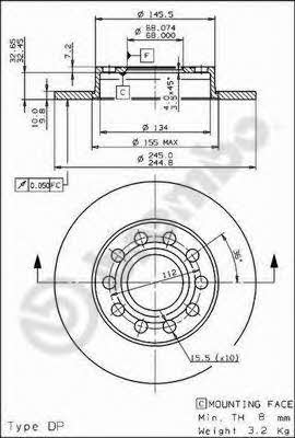 Купить Brembo 08913611 – отличная цена на EXIST.UA!