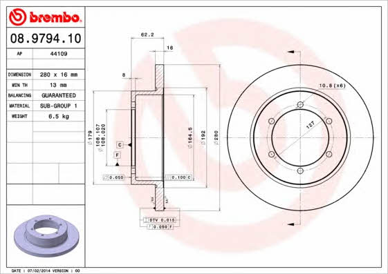 Купить Brembo 08979410 – отличная цена на EXIST.UA!
