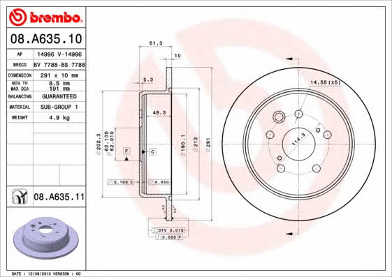 Купити Brembo 08A63511 – суперціна на EXIST.UA!