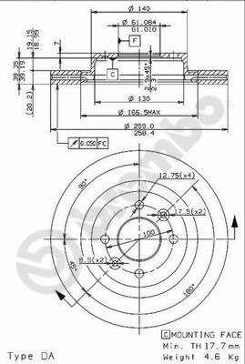 Купить Brembo 09314914 – отличная цена на EXIST.UA!