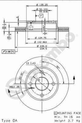 Купить Brembo 09586914 – отличная цена на EXIST.UA!
