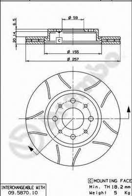 Купить Brembo 09587075 – отличная цена на EXIST.UA!