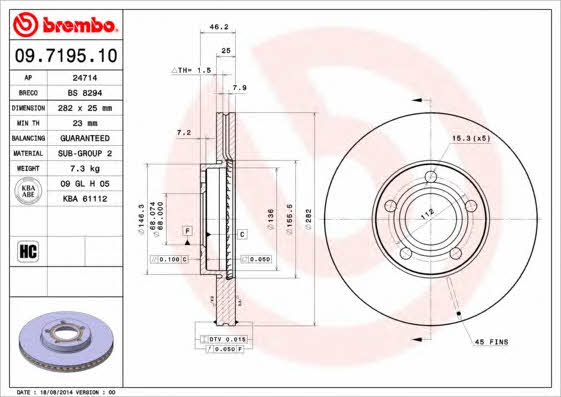 Купить Brembo 09719510 – отличная цена на EXIST.UA!