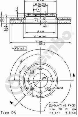 Купить Brembo 09762814 – отличная цена на EXIST.UA!