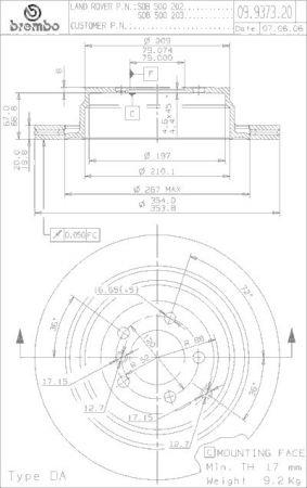 Купить Brembo 09937321 – отличная цена на EXIST.UA!