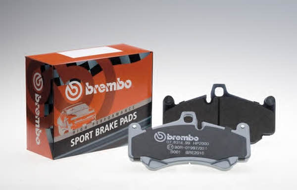 Тормозные колодки дисковые, комплект Brembo 07.B314.07