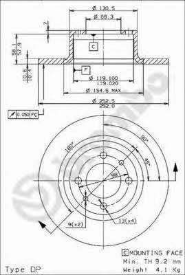 Купить Brembo 08255924 – отличная цена на EXIST.UA!