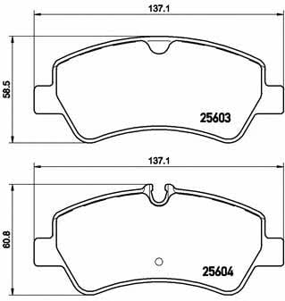 Тормозные колодки дисковые, комплект Brembo P 24 160