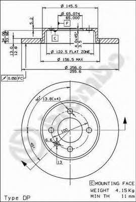 Brembo Тормозной диск передний невентилируемый – цена 1518 UAH