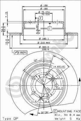 Купить Brembo 08517434 – отличная цена на EXIST.UA!