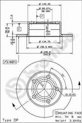 Купить Brembo 08574311 – отличная цена на EXIST.UA!