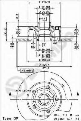 Купить Brembo 08691114 – отличная цена на EXIST.UA!