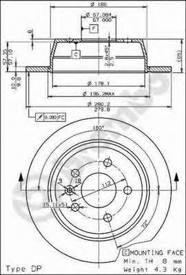 Купить Brembo 08696810 – отличная цена на EXIST.UA!
