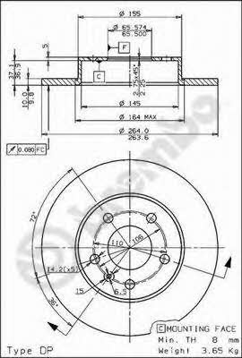 Купить Brembo 08762775 – отличная цена на EXIST.UA!