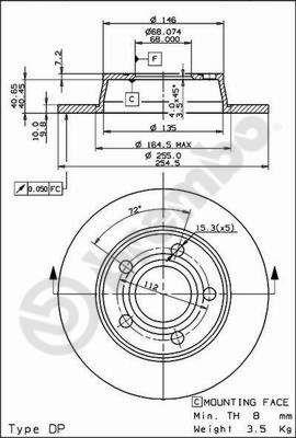 Купить Brembo 08908411 – отличная цена на EXIST.UA!