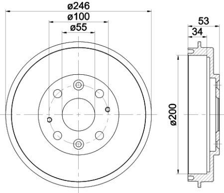 Тормозной барабан Brembo 14.A700.10