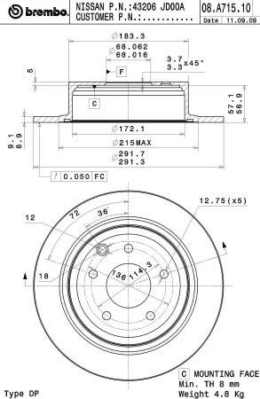 Купить Brembo 08A71510 – отличная цена на EXIST.UA!