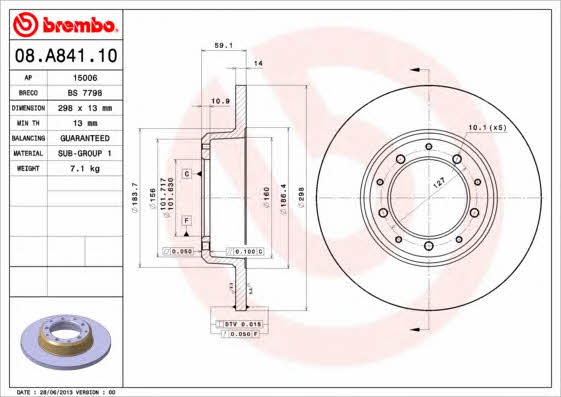 Купити Brembo 08A84110 – суперціна на EXIST.UA!