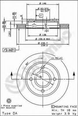 Купить Brembo 09672734 – отличная цена на EXIST.UA!