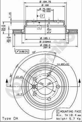 Купить Brembo 09684111 – отличная цена на EXIST.UA!