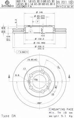 Купить Brembo 09701114 – отличная цена на EXIST.UA!