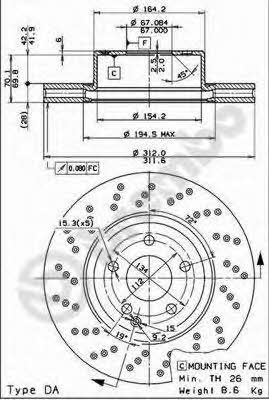 Купить Brembo 09812711 – отличная цена на EXIST.UA!