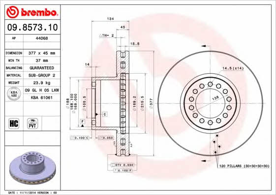 Купить Brembo 09857310 – отличная цена на EXIST.UA!