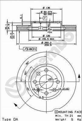 Купить Brembo 09860175 – отличная цена на EXIST.UA!