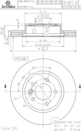 Купить Brembo 09887331 – отличная цена на EXIST.UA!