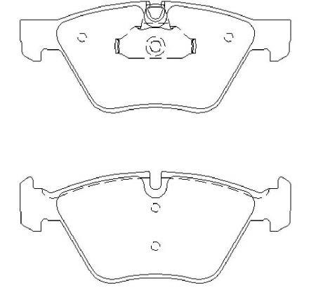 Тормозные колодки дисковые, комплект Brembo P 06 057