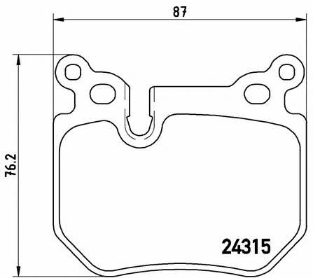 Тормозные колодки дисковые, комплект Brembo P 06 059