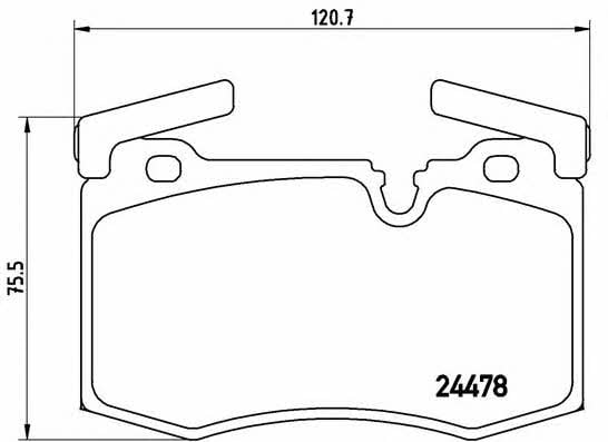 Тормозные колодки дисковые, комплект Brembo P 06 068