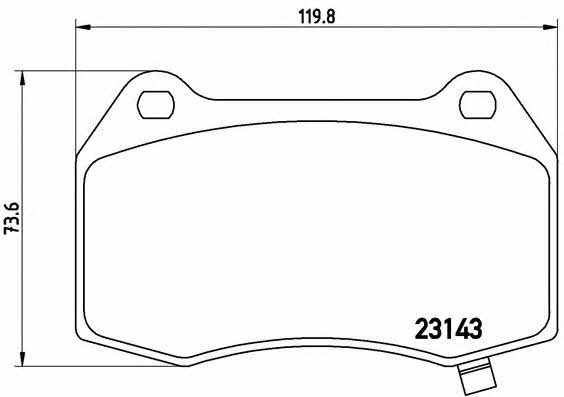 Тормозные колодки дисковые, комплект Brembo P 09 003