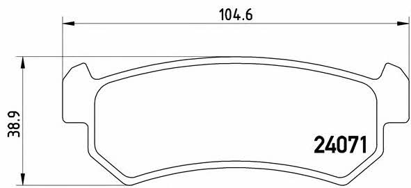 Тормозные колодки дисковые, комплект Brembo P 10 001