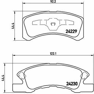 Тормозные колодки дисковые, комплект Brembo P 16 011