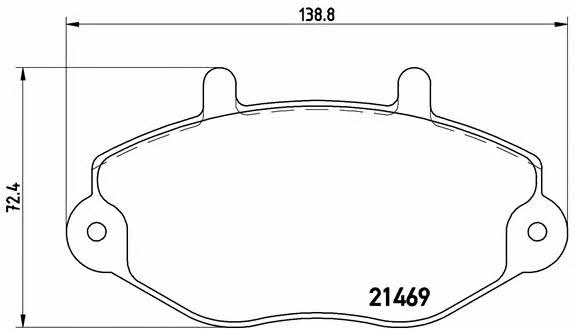 Тормозные колодки дисковые, комплект Brembo P 24 033