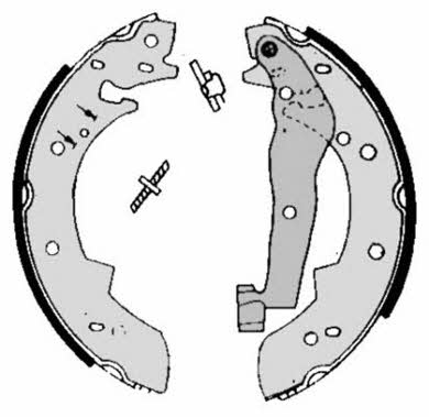 Колодки тормозные барабанные, комплект Brembo S 68 505