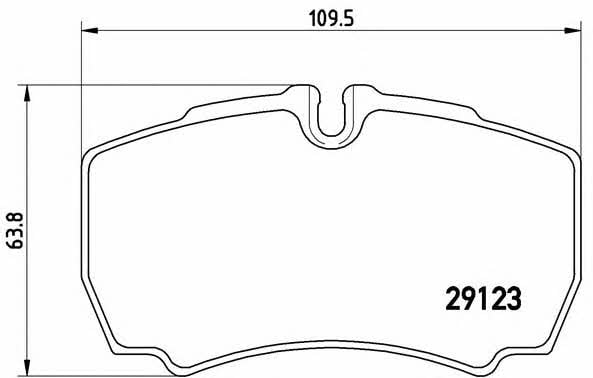 Тормозные колодки дисковые, комплект Brembo P 24 084