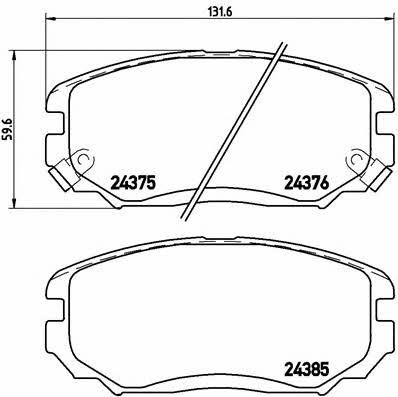 Купить Brembo P30038 – отличная цена на EXIST.UA!